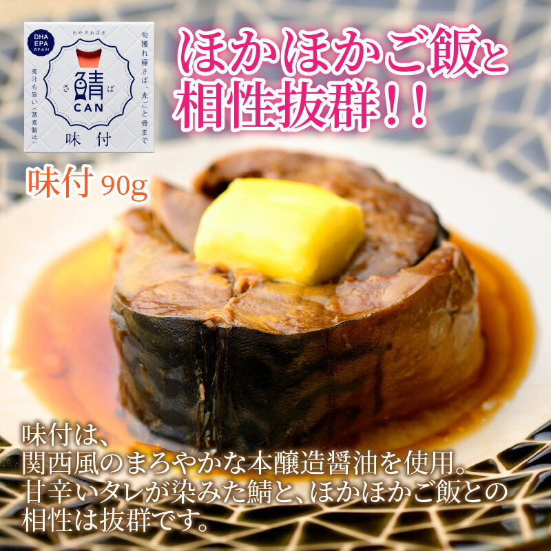 【ふるさと納税】旬獲れ 鯖缶詰 3ケ詰め合わせ(味付・味噌・水煮) × 3セット サバ缶 キャンプ アウトドア おつまみ 保存食 常温 プレゼント 贈り物 [A-001017] 3