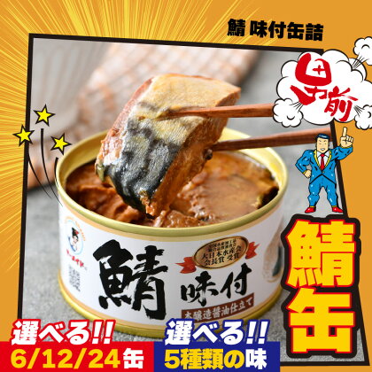 【味が選べる】【容量が選べる】鯖味付缶詰各種　6～24缶セット 福井県小浜市 キャンプ アウトドア 酒の肴 おつまみ 保存食 [A-003052]