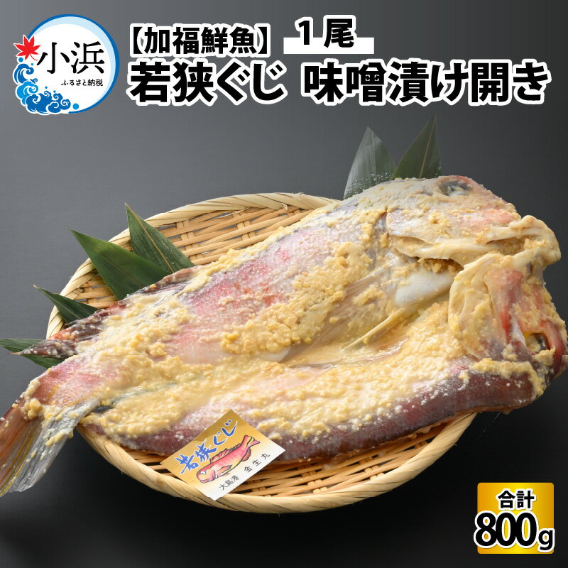 【ふるさと納税】【加福鮮魚】若狭ぐじ 味噌漬け開き 1尾 800g　甘鯛 タイ アカアマダイ ぐじ 特大 高...