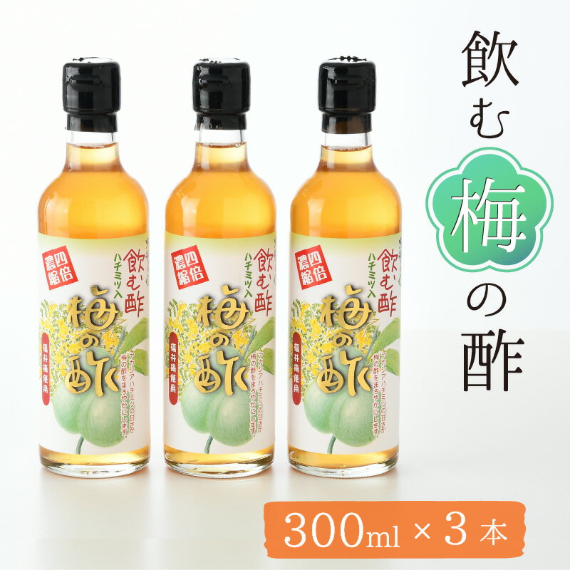 【ふるさと納税】飲む酢　梅の酢300ml×3本入 お酢 [A-040001]