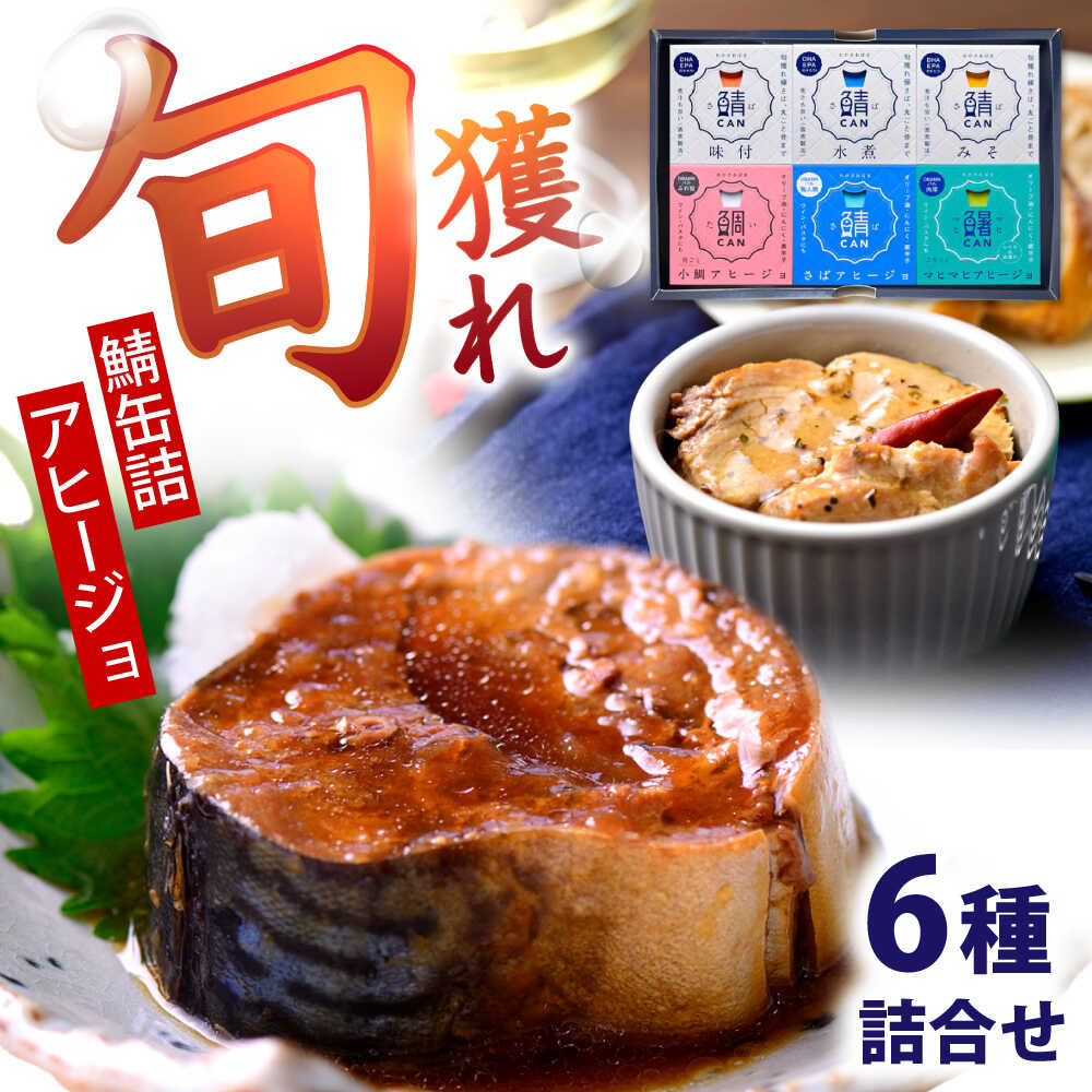 【ふるさと納税】Micolle（ミコレ）6缶詰合せ（ギフト箱入） / 鯖缶 アヒージョ 缶詰 小浜市 / 小浜海産物[BFAA161]
