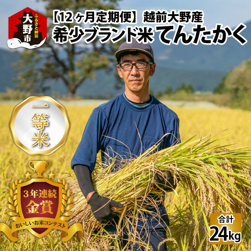 【ふるさと納税】【12ヵ月定期便】【令和5年産】越前大野産 