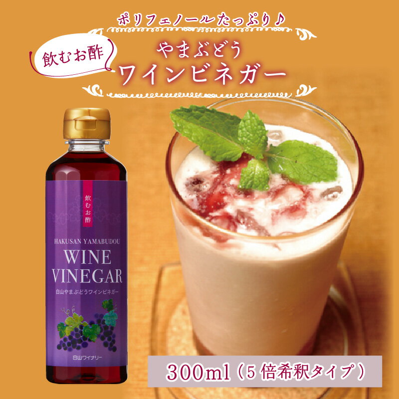 【ふるさと納税】飲むお酢　やまぶどうワインビネガー　【たれ・ドレッシング・果実酢・調味料・ワインビネガー・お酢】 [A-021004]