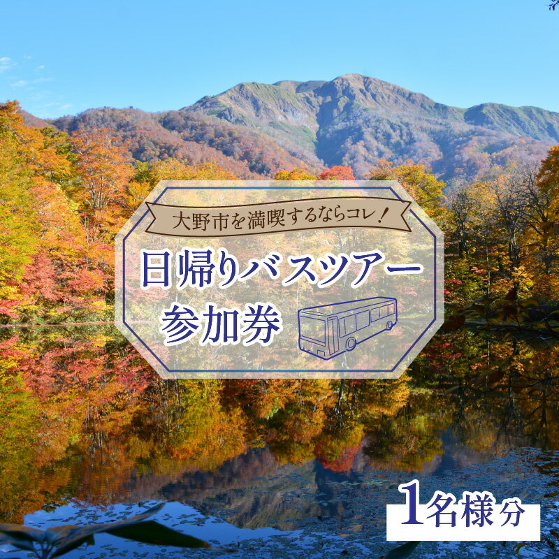 【ふるさと納税】大野を満喫するならコレ！日帰りバスツアー参加券（1名様分）【体験・ツアー・ガイド】 [C-006001]