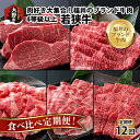 9位! 口コミ数「0件」評価「0」【肉の定期便×12回コース】肉好き大集合！若狭牛食べ比べ 定期便！【福井のブランド牛肉】【4等級以上】[O-054001]|焼き肉 すき焼き･･･ 