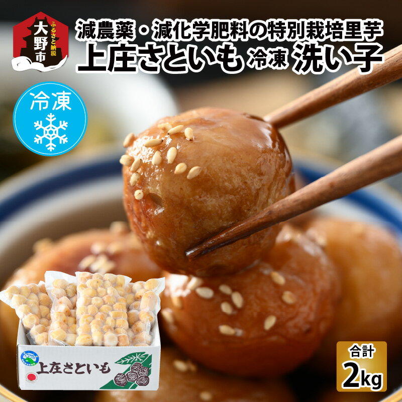 【ふるさと納税】【先行予約】【冷凍里芋】上庄さといも 冷凍 洗い子 2kg（500g × 4袋）【冷凍】減農薬..