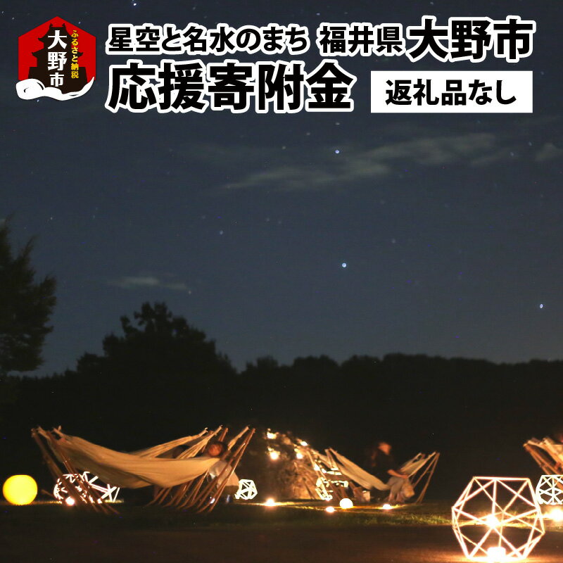 [返礼品なし]星空と名水のまち 越前おおのへのふるさと納税 応援寄附金 [A-050004]