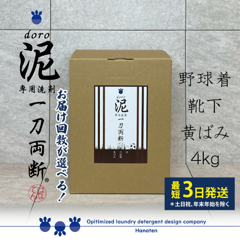 【ふるさと納税】泥汚れ専用洗剤 泥-doro- 一刀両断 4kg 定期便対応可能 ｜ 洗濯洗剤 高級洗剤 ユニフォーム 作業着 仕事着 4キロ 大容量