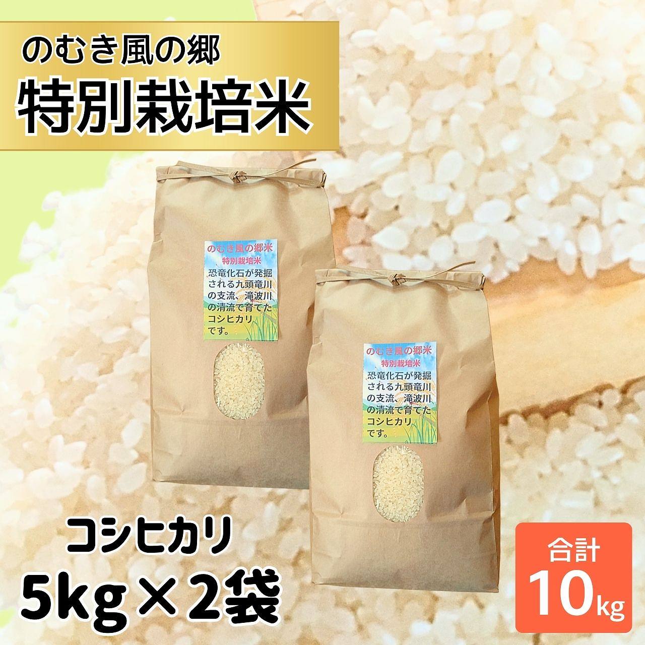 【ふるさと納税】 【令和6年産 新米】のむき風の郷コシヒカリ特別栽培米 精米 5kg×2袋 合計10kg / お米 白米 ご飯 ブランド米 国産 北陸 福井県産 勝山市