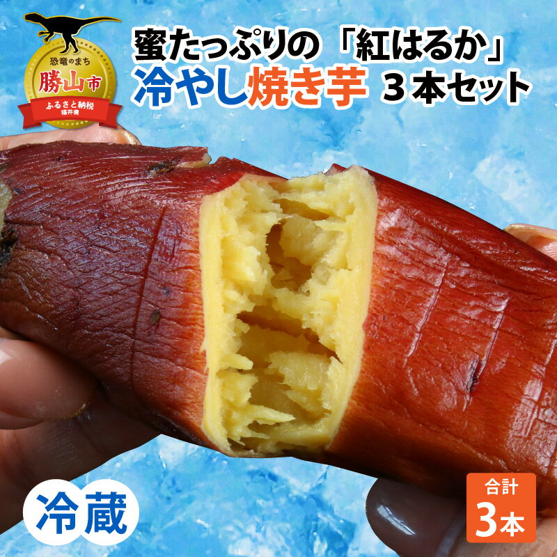 蜜たっぷりの紅はるかを使った 冷やし焼き芋 3本セット(約600g〜750g)| さつまいも サツマイモ スイーツ スウィーツ デザート おやつ 冷蔵