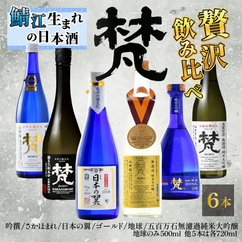 【ふるさと納税】【鯖江の銘酒を贅沢に飲み比べ】【先行予約】【限定120セット】世界の梵 2024年11月お届け 日本酒6種飲み比べ [G-01106]