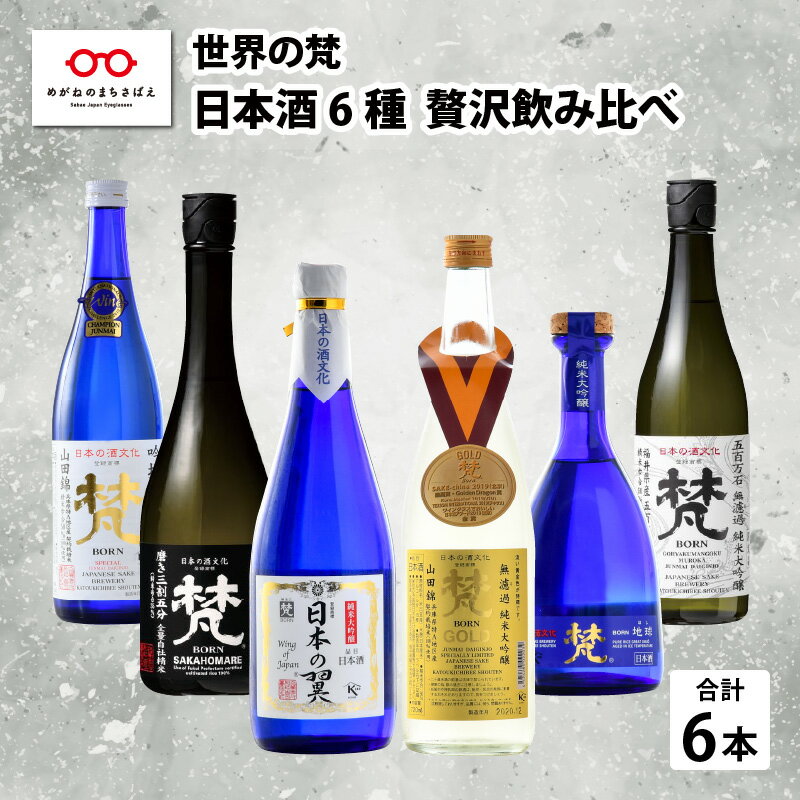 7位! 口コミ数「0件」評価「0」【鯖江の銘酒を贅沢に飲み比べ】【先行予約】【限定120セット】世界の梵 2024年11月お届け 日本酒6種飲み比べ /純米大吟醸 鯖江市 梵･･･ 