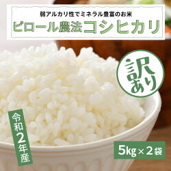 【ふるさと納税】【コロナ訳あり】【令和2年産】限定品 ピロール農法 コシヒカリ 10kg （5kg × 2袋） 白米 有機 特別栽培米 ピロール米 お米 事業者応援 訳あり 訳アリ [A-08204]･･･ 画像1