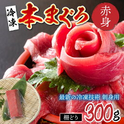 【ふるさと納税】【刺身用】本マグロ 赤身 300g（柵どり）【最新の冷凍技術】/ 国産 グルメ マグロ [B-11012]