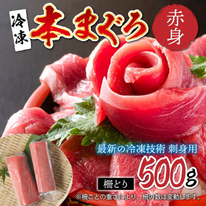 【刺身用】本マグロ 赤身 500g（柵どり）【最新の冷凍技術】/ 国産 グルメ マグロ [B-11013]