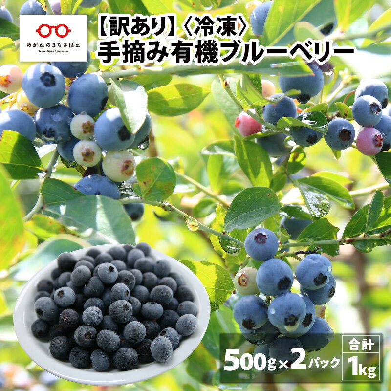 鯖江の自然の中で、農薬や除草剤を一切使用せず、大切に育てたブルーベリーです。 収穫当日に急速冷凍させており、新鮮で濃厚な味わいをそのまま閉じ込めました。 粒が不揃いだったり、若干のキズが入ったりしていますが、味にはなんの違いもありません。 ● 一粒一粒に思いをこめて 自然豊かな鯖江市で安心安全を第一に、農薬や除草剤を一切使用せず、肥料も自然由来にこだわった自家製堆肥を使用するなど、一粒一粒手塩にかけて育てた自慢のブルーベリーです。 ● ブルーベリーで地域振興を 当園は、ブルーベリーを通じた地域振興を重視しており、収穫したブルーベリーの販売だけでなく、摘み取り体験や地元の小学校に提供し、子どもたちの食育活動をサポートするなど、幅広い活動を行っています。 ● 訳ありポイント 収穫時期の7～8月は、毎日早朝から摘み取り～選別作業を行います。 今回、お届けするのは選別作業の中で粒がやや小粒と判断されたり、わずかでもキズが入っているものになります。 選別後はすぐに瞬間冷凍を行っています。 ● 使いやすい小分け仕様 ご家庭での使いやすさに配慮し、1パックを500gとし、2パックセットでお届けします。 そのままお召し上がりいただいたり、スムージーやジャムに加工したりと使い勝手の良さを実感いただけるものと思います。 ※注意事項 ・粒の大きさにばらつきがございます。 ・キズがあったり、一部潰れた果実が混ざっている場合もありますが、異物や腐敗ではございません。 内容 手摘み有機ブルーベリー（ラビットアイ種）1kg（500g × 2パック） 原材料 鯖江市産ブルーベリー（品種：ラビットアイ） アレルギー なし 消費期限 製造日より180日以内 配送方法 冷凍 事業者 杉本工業株式会社（北中山ベリー農園） ・ふるさと納税よくある質問はこちら ・寄付申込みのキャンセル、返礼品の変更・返品はできません。あらかじめご了承ください。【ふるさと納税】【訳あり】令和5年産〈冷凍〉手摘み有機ブルーベリー1kg（500g × 2パック） [A-11304] 入金確認後、注文内容確認画面の【注文者情報】に記載の住所にお送りいたします。 発送の時期は、寄付確認後2ヵ月以内を目途に、お礼の特産品とは別にお送りいたします。