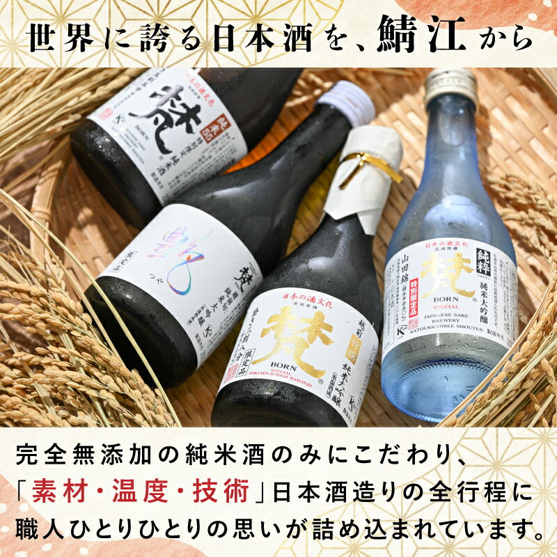 【ふるさと納税】世界に誇る日本酒！梵4種セット [B-02605] / 梵 日本酒 飲み比べ 純米大吟醸 吟醸酒 地酒 ギフト 贈り物 プレゼント 酒好き 家飲み 福井県鯖江市