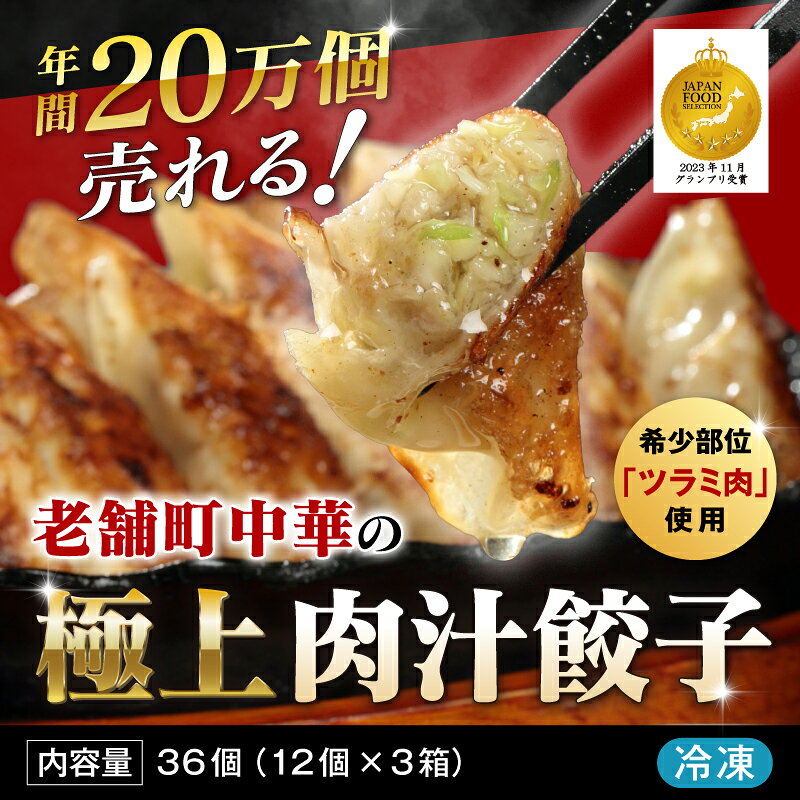ジャパンフードセレクショングランプリ受賞!豚かしら肉の御園餃子 36個(12個入り × 3セット)[A-08006] / 焼くだけ 簡単調理 お取り寄せ 冷凍 送料無料