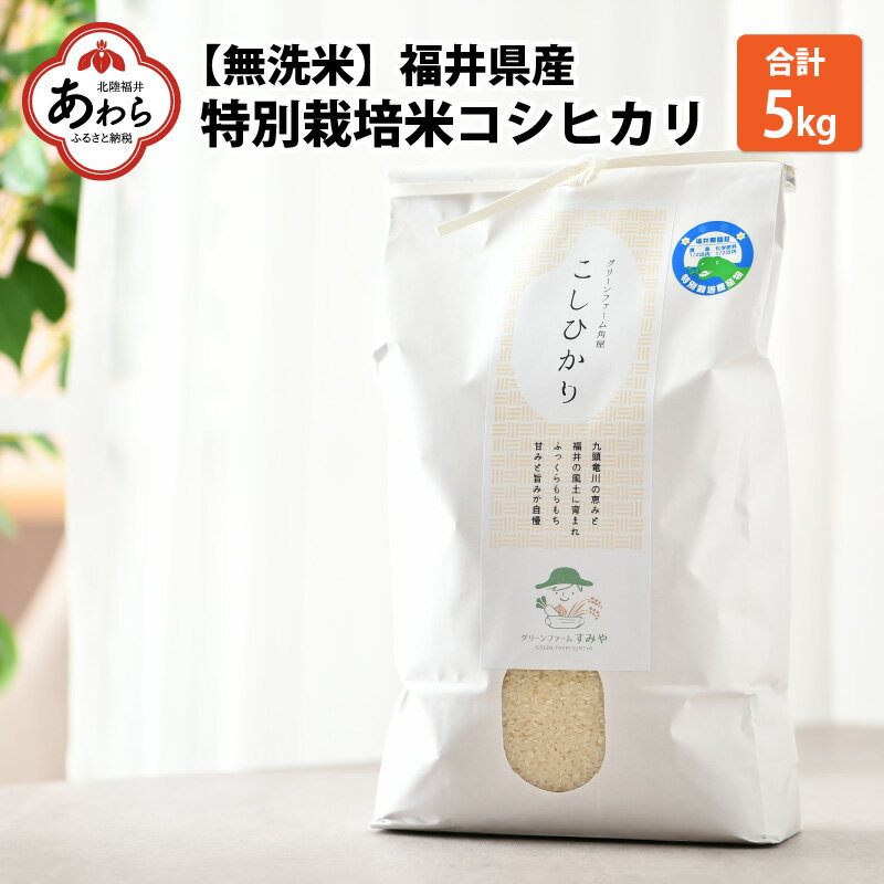 【ふるさと納税】【先行予約】令和4年産 新米 特別栽培米 コシヒカリ 5kg 無洗米...