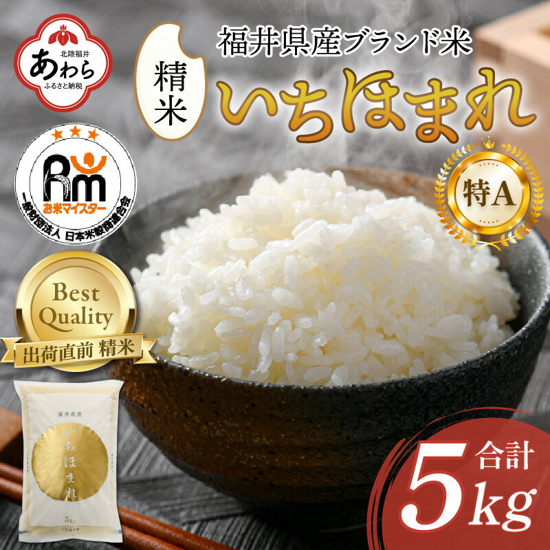 【ふるさと納税】【令和5年産】いちほまれ 精米 5kg×1袋