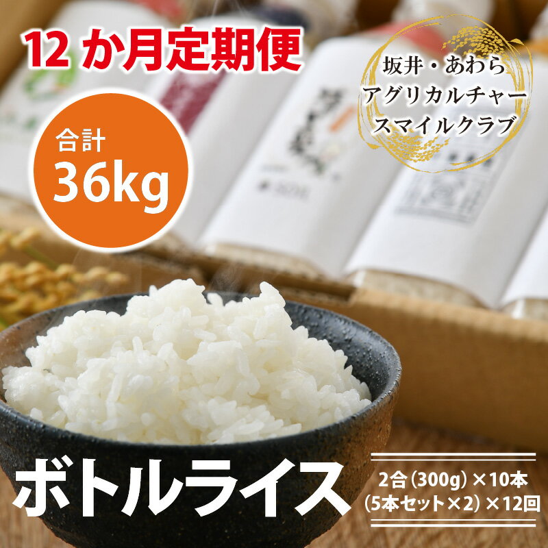 【ふるさと納税】令和5年産《定期便12回》ボトルライス 300g×10本 無洗米 ／ 防災 非常食 アウトドア BBQ キャンプ メスティン ペットボトル ミルキークイーン コシヒカリ あきさかり にこまる きぬむすめ みつひかり