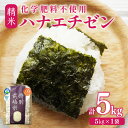 【ふるさと納税】【先行予約】【令和7年産 新米】 化学肥料不使用ハナエチゼン 精米 5kg(5kg×1袋) / 米 白米 福井県あわら市産 ブランド米 美味しい...