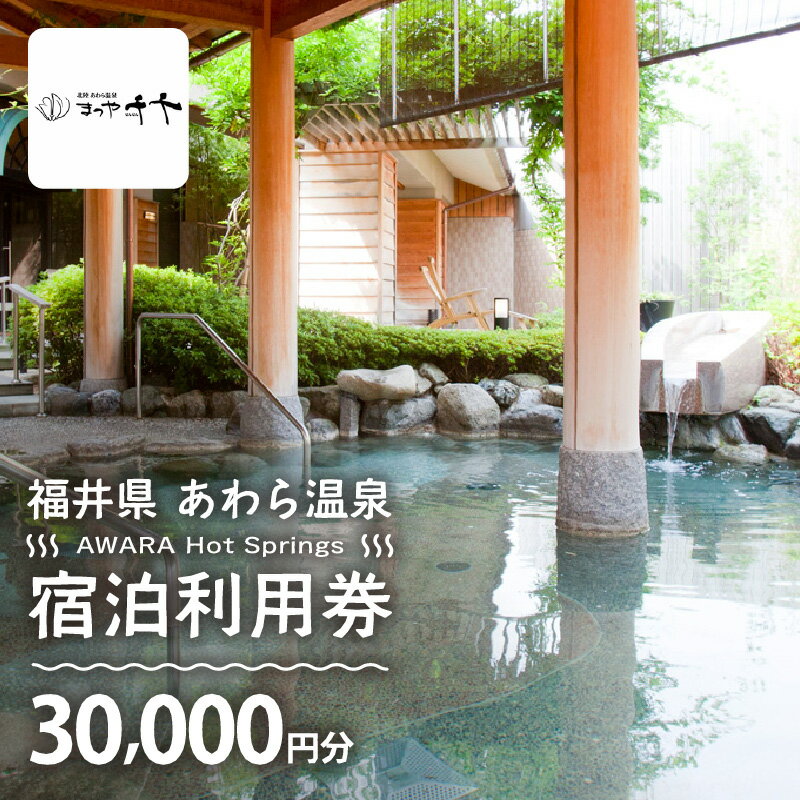 【ふるさと納税】あわら温泉 宿泊利用券 30,000円分 l 宿泊券 利用券 旅館 ホテル チケット ペア 観光 旅行 源泉 大浴場 露天風呂 5つ星の宿プラチナ カニ 蟹 観光地 旅行券 国内旅行 旅行券 宿泊券 ゴルフ 国内その2