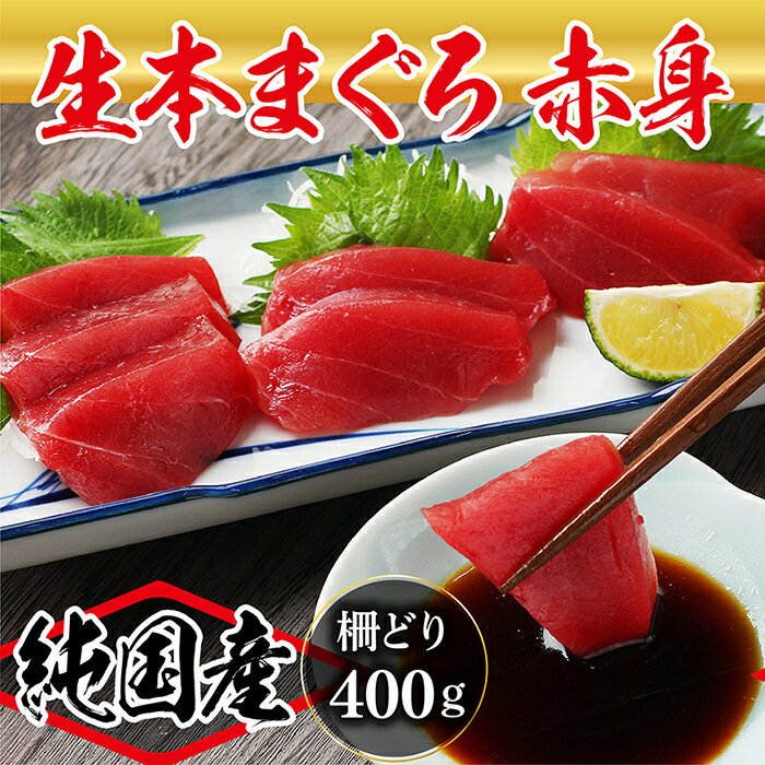 【ふるさと納税】【冷蔵・指定日着可】国産 生本マグロ 赤身 400g（柵どり）/ 送料 無料 福井県 越前...