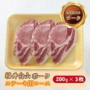 福井白山ポーク ステーキ用ロース 200g×3枚 / 送料 無料 国産 福井 越前 武生 豚肉 豚テキ トンテキ (18209）