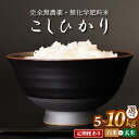 【ふるさと納税】〈令和7年産〉無農薬米5kg・10kg・定期便あり 玄米/白米選択可【こしひかり】/ 送料無料 福井県 越前市 米 コシヒカリ 無農薬 2025年度産(18209)