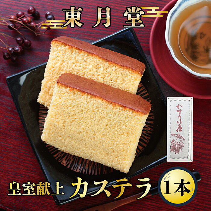 【ふるさと納税】皇室献上カステラ 約530g×1本〈東月堂〉／送料無料 福井県 越前市 武生 ふるさと納税 お菓子 おやつ かすてら スイーツ 老舗（18209）のサムネイル