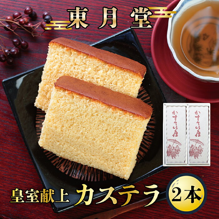 10位! 口コミ数「0件」評価「0」皇室献上カステラ 約530g×2本〈東月堂〉／送料無料 福井県 越前市 武生 ふるさと納税 お菓子 おやつ かすてら スイーツ 老舗（182･･･ 