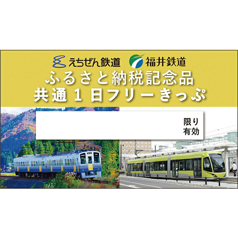 【ふるさと納税】「福井鉄道・えちぜん鉄道共通1日フリーきっぷ」セット/ 送料無料 福井 越前市 鉄道 切符 券 セット クリアファイル ポストカード(18209)その2