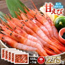 【ふるさと納税】 海の上で食べる味!三国「共栄丸」直送☆船内瞬間冷凍 甘えび 約2.75kg【甘エビ 海老 えび エビ アマエビ あまえび 甘海老 殻付き 有頭...