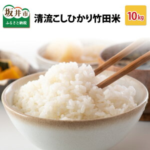 【ふるさと納税】【先行予約】【令和7年産・新米】 清流こしひかり 竹田米 10kg 【精米方法をお選びいただけます:白米 / 玄米】 【2025年9月下旬以降順次発送予定】 【米 お米 こめ 精米 コシヒカリ ブランド米 ふるさと納税米 産地直送】