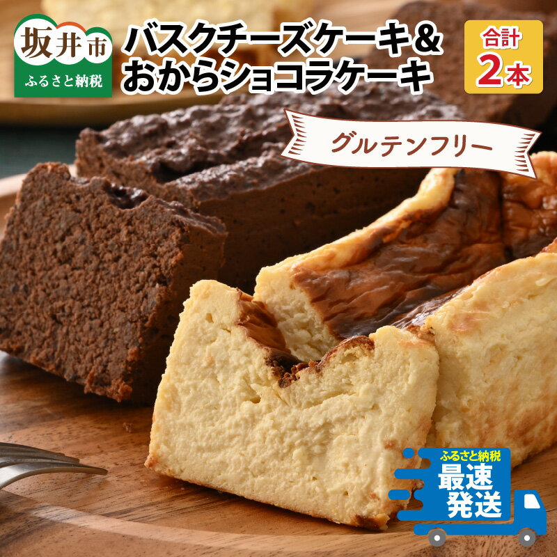 【ふるさと納税】グルテンフリーのケーキセット バスクチーズケーキとおからショコラ　/ お菓子 ケーキ おやつ 小麦アレルギー 記念日プレゼント お祝い ギフト 贈答 美味しい 可愛い 取り寄せ お取り寄せ グルメ おすすめ 冷凍 お菓子 スイーツ デザート 小麦粉不使用のサムネイル