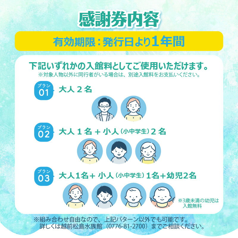 【ふるさと納税】 【越前松島水族館】 体験・体感型水族館の入館券プラン 【水族館 入場券 チケット 券 観光 旅行 利用券 入館券 体験 夏休み アウトドア】 3