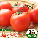【ふるさと納税】【先行予約】 越のルビー (ミディトマト) 約1kg (25~35個程度) 糖度8度 三里浜砂丘地産 甘くておいしい中玉トマト 【2026年6月上旬以降順次発送予定】 【トマト とまと 中玉とまと リコピン ブランド 豊富 野菜 生野菜 甘い 高糖度 産地直送 国産】