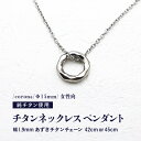 【ふるさと納税】チタンネックレス ペンダント/corona/Φ15mm/女性向 【チェーンの長さ:42cm or 45cm】 幅1.9mm あずきチタンチェーン チタン製 日本製 【ネックレス チタンチェーン オールチタン 純チタン アクセサリー おしゃれ 軽量】