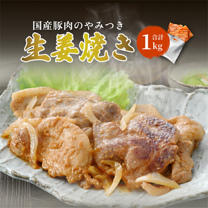 国産豚肉のやみつき生姜焼き 500g×2袋 計1kg/豚にく 惣菜 ご飯