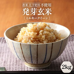 【ふるさと納税】発芽玄米 特別栽培米無農薬・無化学肥料ミルキークイーン 2kg 画像1