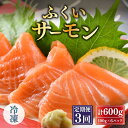 13位! 口コミ数「1件」評価「2」【3ヶ月連続お届け】ふくいサーモン 600g (刺身用) 真空冷凍 100g× 6パック × 3回【サーモン 鮭 刺身 さけ サケ さかな ･･･ 