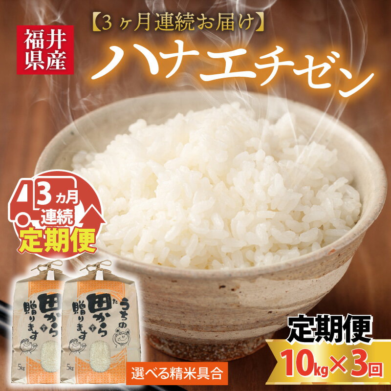 【ふるさと納税】【先行予約】【令和8年産・新米】定期便 ≪3ヶ月連続お届け≫ 【白米・玄米選択可】 ハナエチゼン10kg×3回 計30kg 〜本原農園からまごころコメて〜 【2026年9月上旬以降順次発送予定】 f182109-sakai-10001893 福井県坂井市 サンプル画像2
