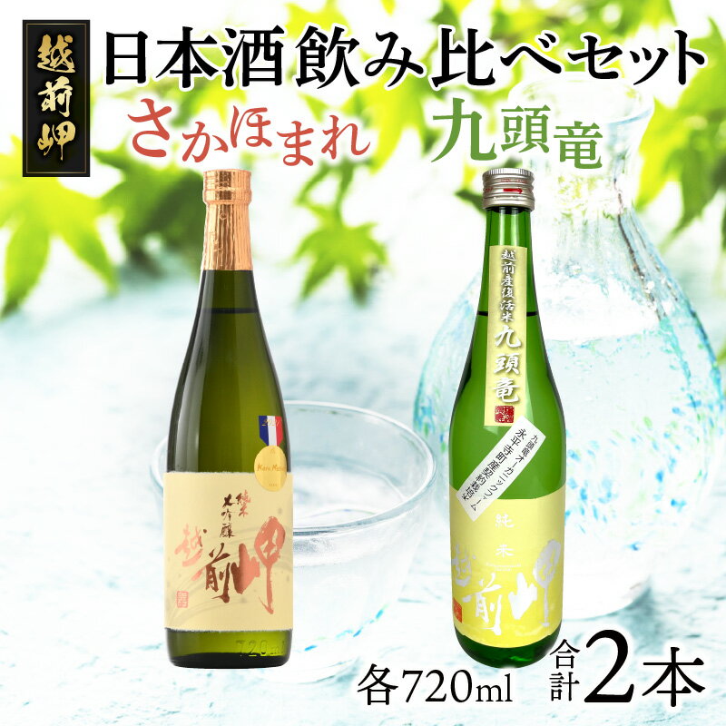 【ふるさと納税】酒好きも思わず唸る、田辺酒造　日本酒飲み比べセット（720ml×2本）／越前岬 純米大吟醸 「さかほまれ」 ＆　越前岬 槽搾り純米 永平寺町産復活米 「九頭竜」