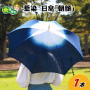 【ふるさと納税】永平寺 藍染 日傘「朝顔」 / 日傘 コットン ファッション ギフト 贈答 永平寺町