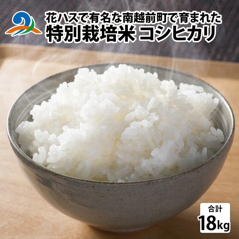 【ふるさと納税】令和5年度産 特別栽培米 コシヒカリ 18kg（9kg×2袋） / 国産 精米 白米 ご飯 こめ 南...