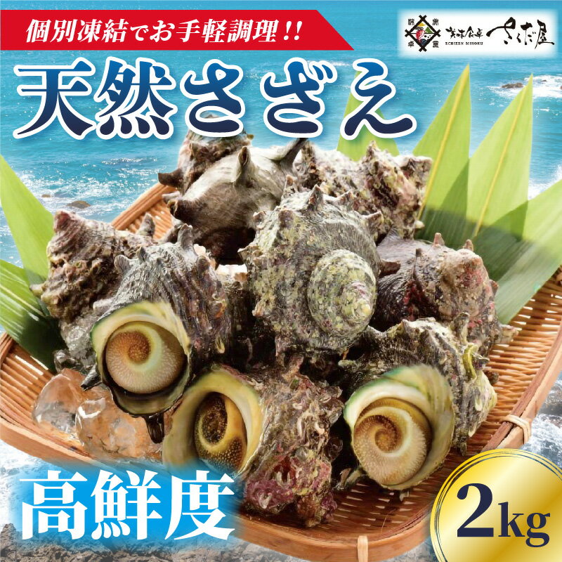 【ふるさと納税】天然 さざえ ≪2kg≫ 加熱用 高鮮度 急速冷凍【海鮮 BBQ バーベキュー 栄螺 サザエ】 [e04-a057]