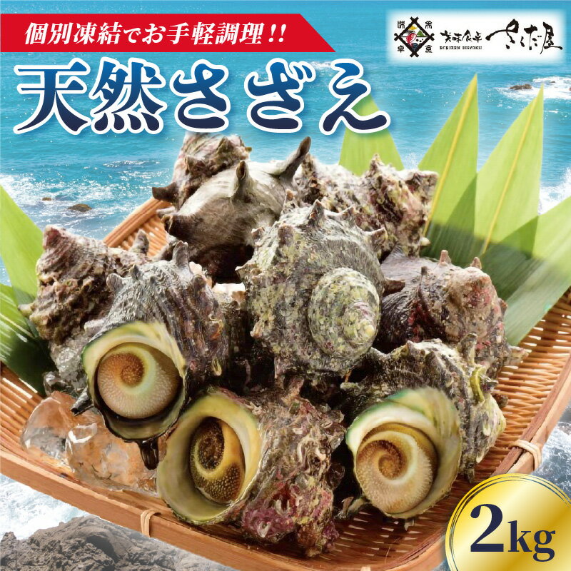 【ふるさと納税】天然 さざえ ≪2kg≫ 加熱用 高鮮度 急速冷凍【海鮮 BBQ バーベキュー 栄螺 サザエ】 e04-a057