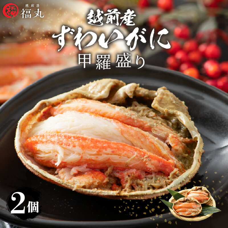 【ふるさと納税】越前産ずわいがに 甲羅盛り × 2パック 福井の網元漁師「福丸」が厳選！【ずわいがに 雄】【越前がに ズワイガニ かに カニ 蟹 むき身 お取り寄せ グルメ】 [e15-a004]