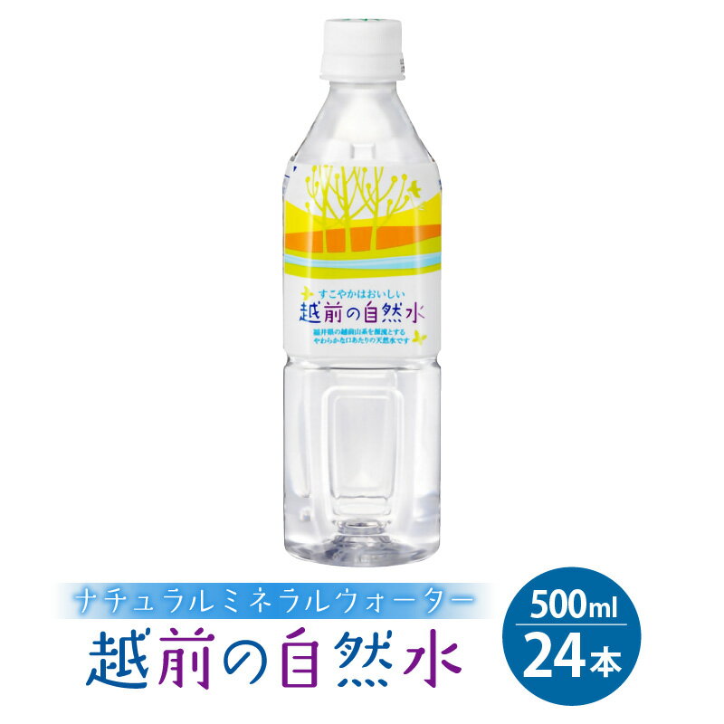 4位! 口コミ数「0件」評価「0」お水 越前の自然水 ペットボトル 500ml × 24本入り 1ケース【福井県 飲料 水 備蓄 ナチュラルミネラルウォーター】 [e20-a･･･ 